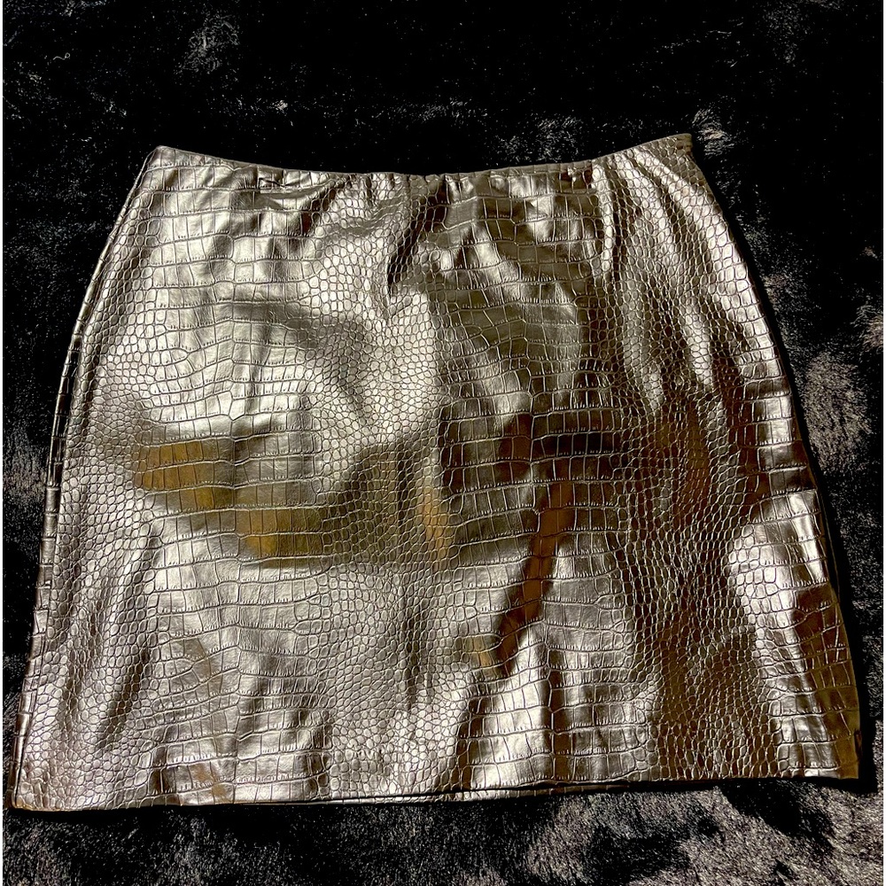 Black snake skin skirt